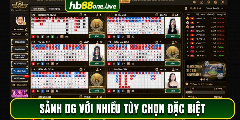 Sảnh DG với nhiều tùy chọn đặc biệt