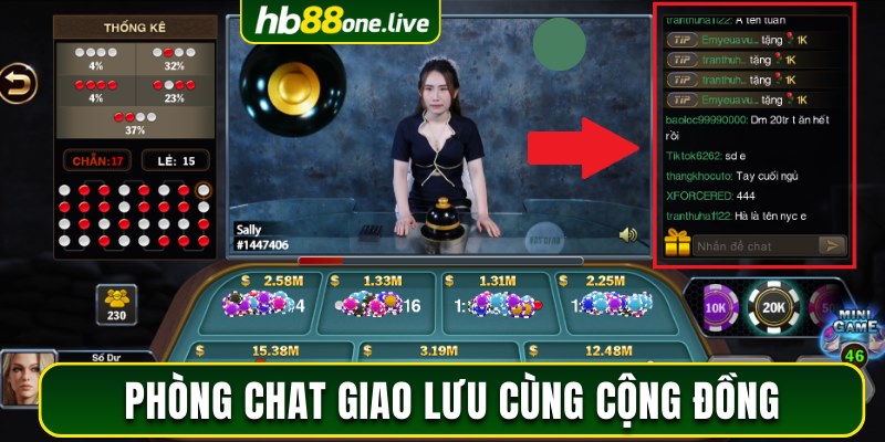 Tính năng phòng chat giao lưu cùng cộng đồng